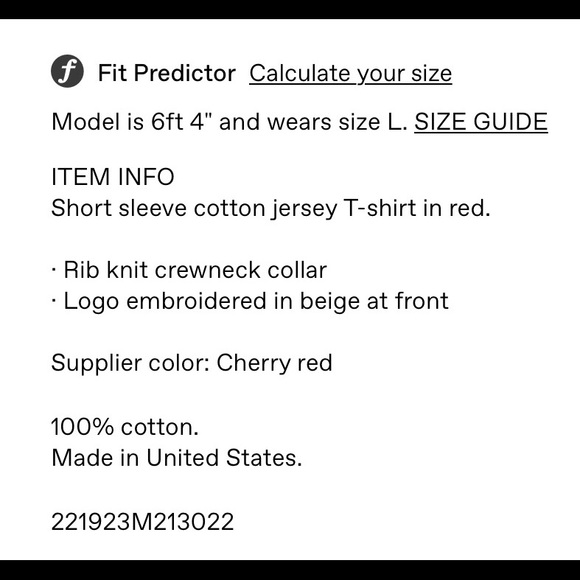 Rhude Reverse Tee in Cherry Red - Picture 3 of 5